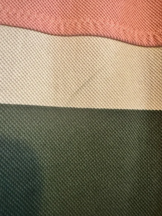 Fat Face Olive, Pink & White Striped Half-Zip Pullover - Picture 4 of 5